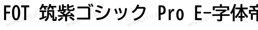 FOT 筑紫ゴシック Pro E字体转换